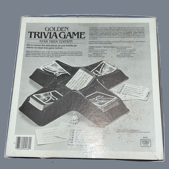 Vintage 1985 GOLDEN TRIVIA Board GAME STAR TREK EDITION Complete - Picture 5 of 5